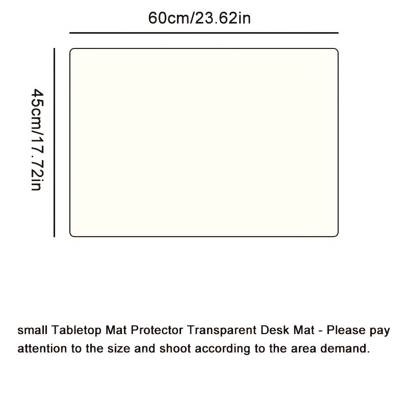 1 piece of durable PVC desk protector - transparent heat-resistant and waterproof desk mat with anti-static surface, can be easily cut into sizes suitable for home and office use