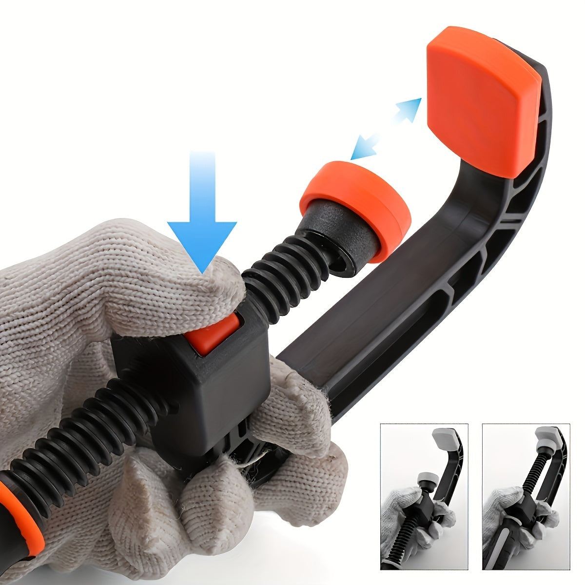 2-Pack 7-Inch Heavy Duty Plastic Quick Clamp Horizontal Fixing Clips, Rust-Resistant, No Assembly Required, with Spring Release, for Woodworking and Crafts