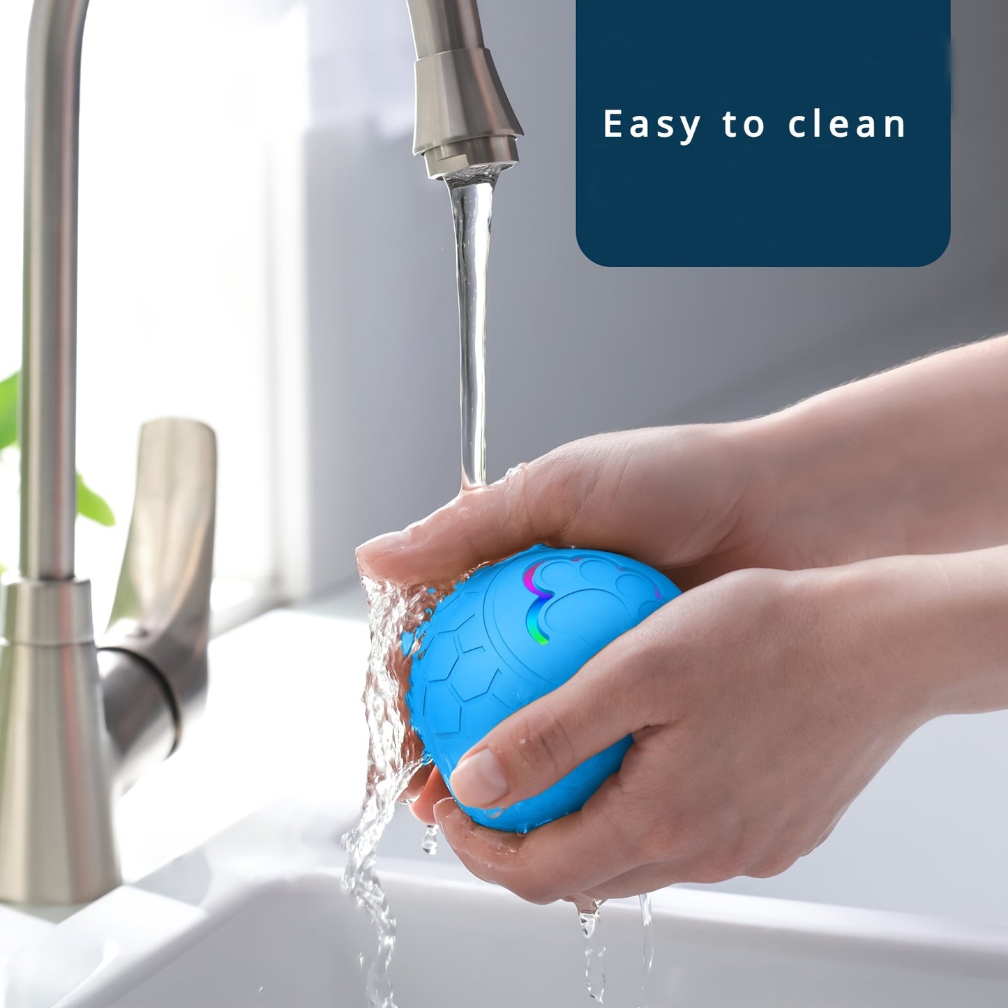 1pc 2.5cm durable pet toy automatic dog toy ball electric smart remote control ball gravity jump ball O5 Model 1 Blue & with charging cable