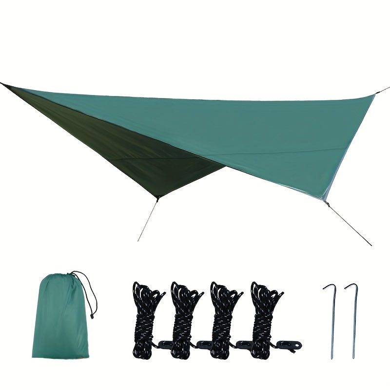 Outdoor Camping Portable Canopy, Diamond Shaped Silver Plated Gazebo Sun and Rain Protection Awning