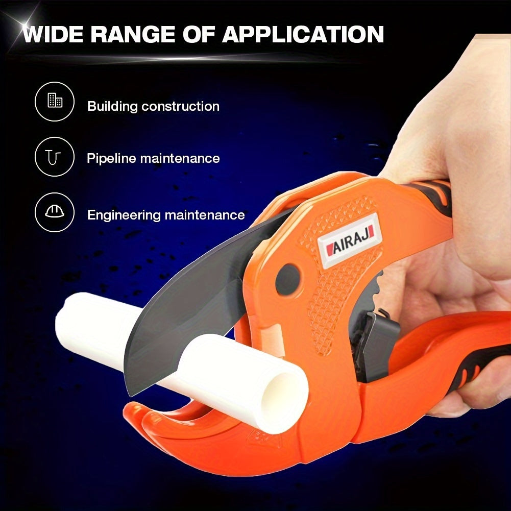 1pcPipe Cutter Pipe Scissors SK5 Material Ratchet PVC/PU/PP/PE Hose Cutter Scissors Hand Tools Repair Tools