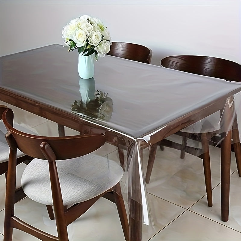 1 piece, tablecloth, desk protector, desk ink absorber, clear plastic desk protector, PVC transparent top cover surface protection, waterproof and scratch-resistant desk cover, home decoration