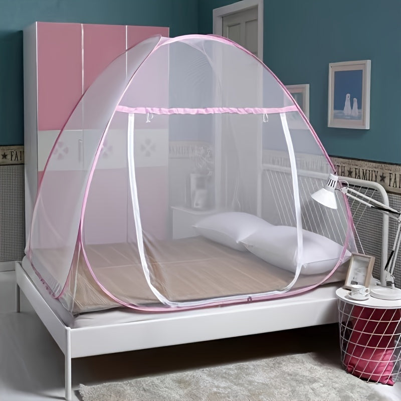 150cm/59" x 200cm/78.74" Pop-up mosquito net tent: portable, double door zipper, independent from bed, suitable for bedroom