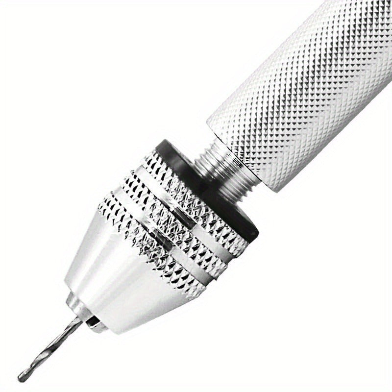Versatile Mini Hand Drill Set with 10 Drill Bits - Great for Jewelry, Resin Crafts and Model Making, Metal Construction