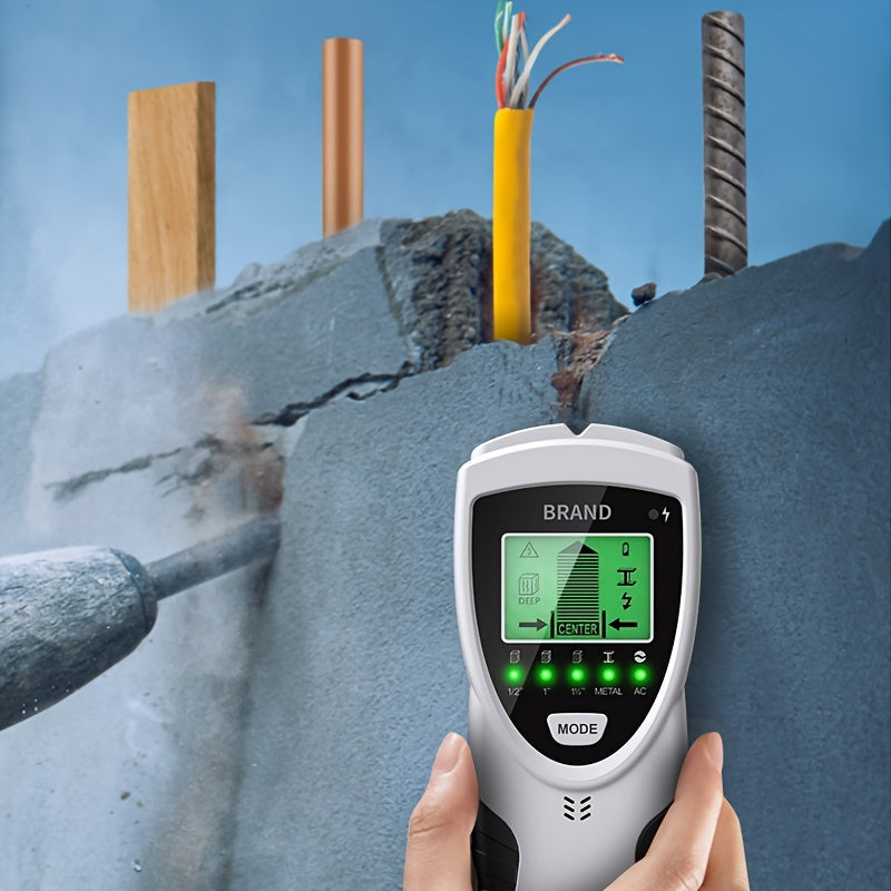 SH301 5-in-1 Wall Scanner - Stud, Metal & Wire Detection Tool with LED LCD Display