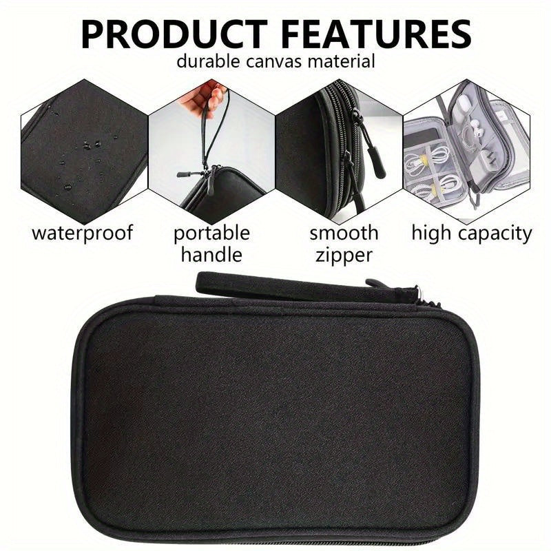 Waterproof 8-Compartment Travel Organizer - Durable, multi-sized pockets for electronics and accessories