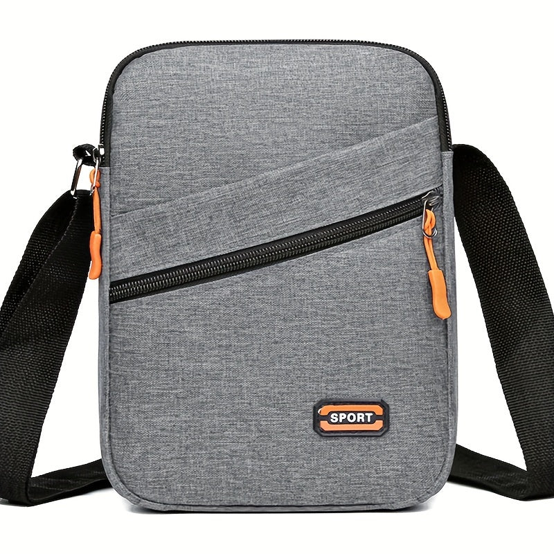 Women's Stylish Black Nylon Crossbody Bag - Roomy and Durable with Zipper Closure, Perfect for Cell Phones and Cameras