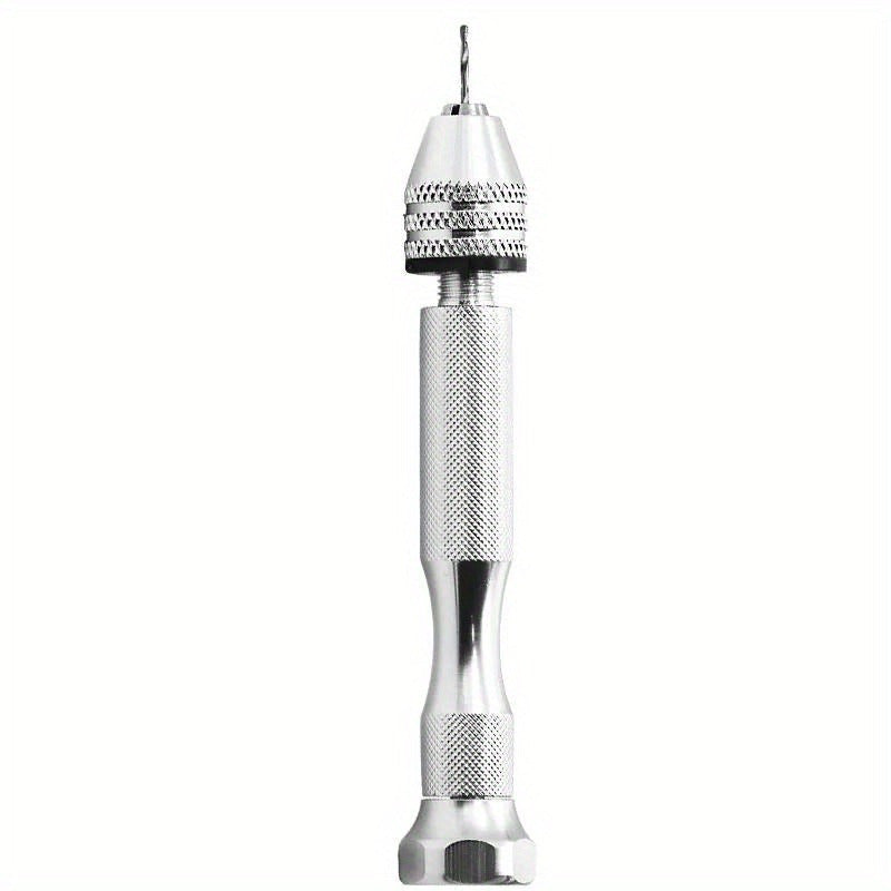 Versatile Mini Hand Drill Set with 10 Drill Bits - Great for Jewelry, Resin Crafts and Model Making, Metal Construction