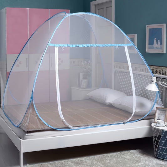 150cm/59" x 200cm/78.74" Pop-up mosquito net tent: portable, double door zipper, independent from bed, suitable for bedroom