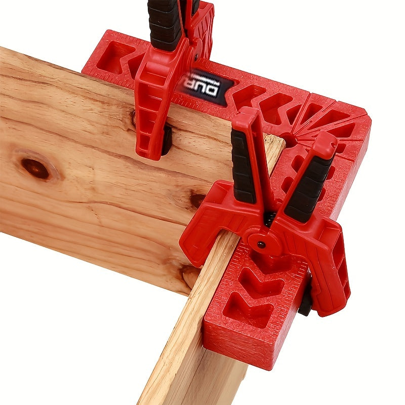 Precision Right Angle Clamp for Woodworking - Durable Acrylic Angle Clamping Tool with Ruler Locator for Picture Frames, Boxes, Cabinets and Drawers