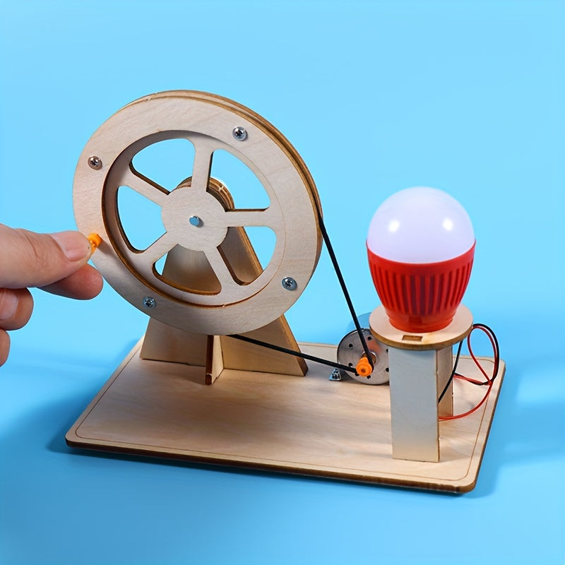 1pc Creative Science Generator Kit - Learn Wind Power Generation Principle, DIY Hand-Build Device, Develops Critical Thinking, Problem-Solving Skills, Perfect for Students, Science Enthusiasts, and STEM Education