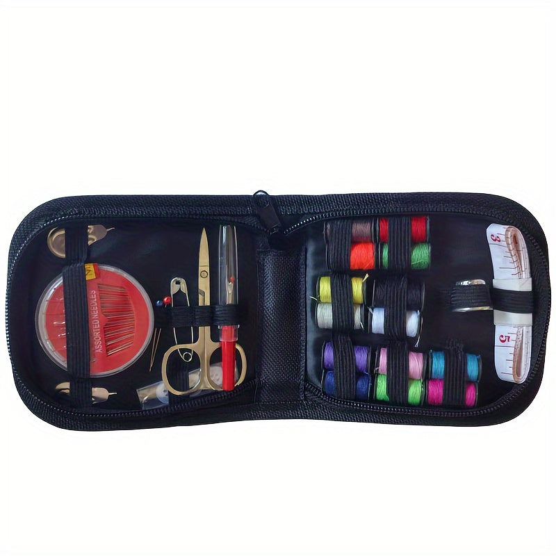 Multi-Purpose Sewing Kit - Portable Complete Sewing and Repairing Set with Thread, Needle, Scissors, Buttons and Accessories - Mixed Colors