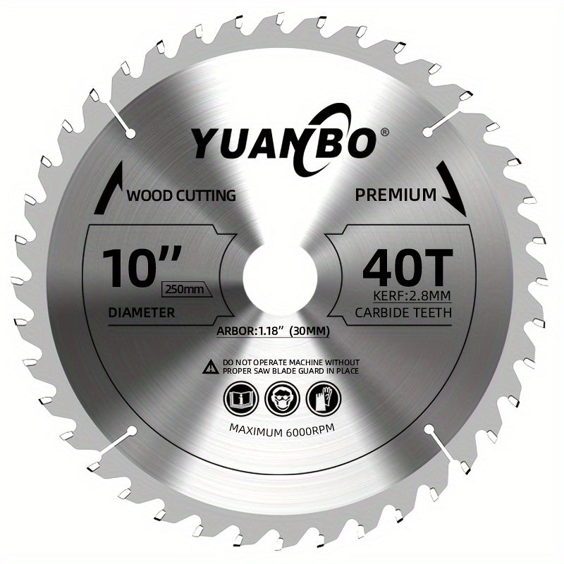 1pc 250mm*30mm circular saw blade, fast cutting, suitable for softwood and hardwood, blockboard and particleboard
