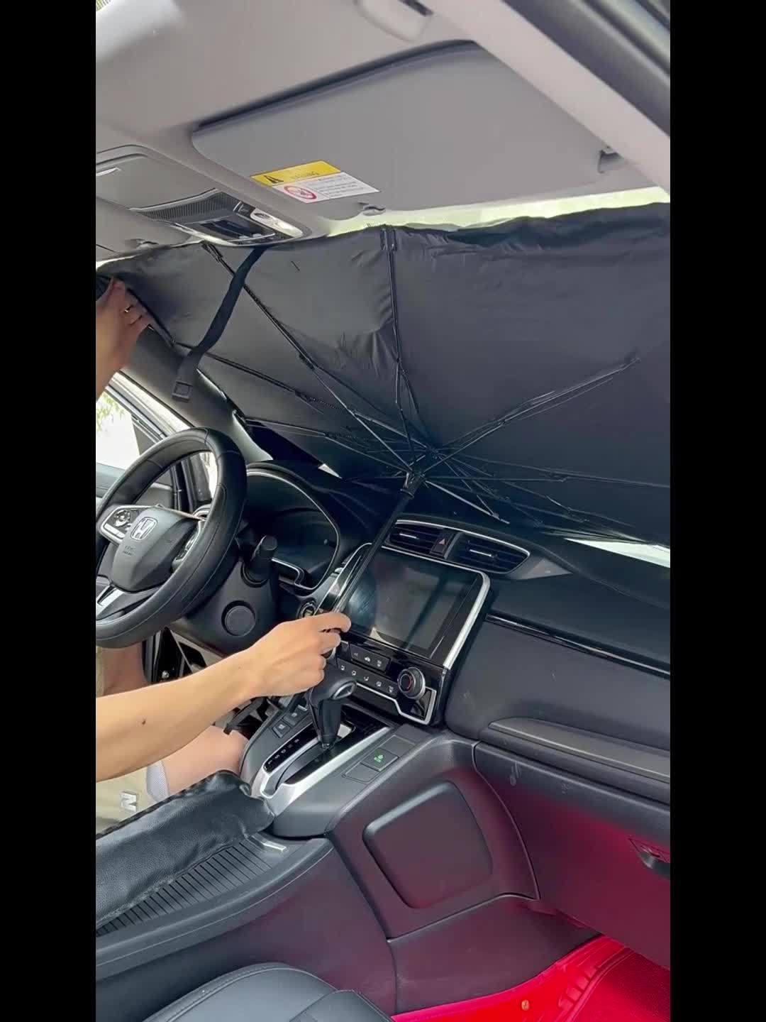 Portable foldable windproof sunshade | UV protection and heat reduction | Easy to use and store | Fits most models including SUV, MPV and trucks | Sunshade accessories