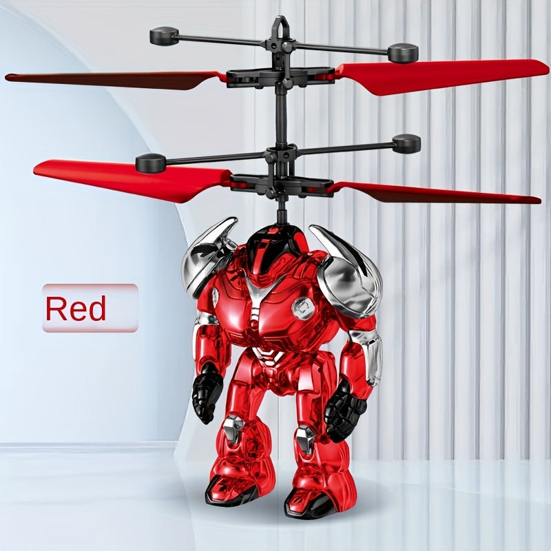 Gesture-Controlled Flying Robot - Durable, USB-Rechargeable - Safe & Entertaining Light Effects for Kids' Indoor/Outdoor Play