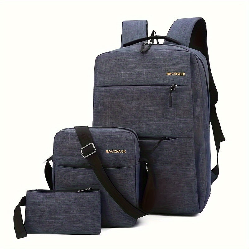 2 Piece Travel Laptop Backpack Set, Durable Computer Bag