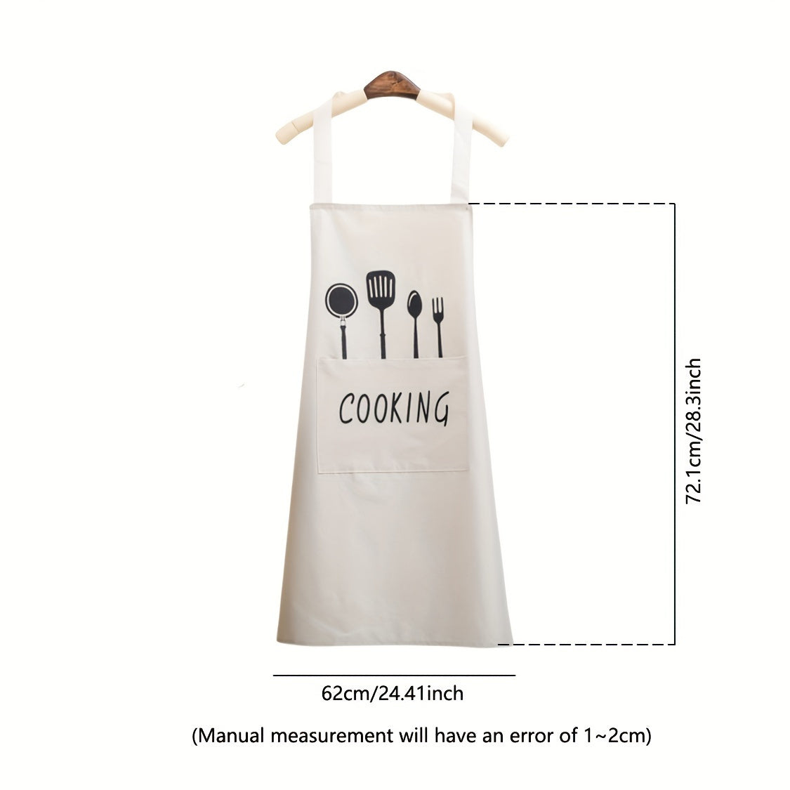 Waterproof Non-Woven Plastic Apron with Convenient Pockets - Stain Resistant, Wipeable Chef Apron for Kitchen and Restaurant, Unisex Design