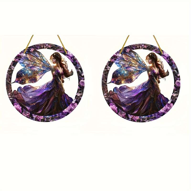 1pc/2pcs Acrylic Fairy Sun Catcher Hanging Decoration - Stain-Resistant