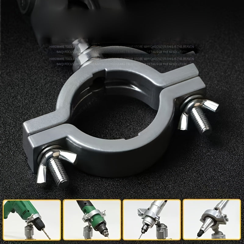 1-Piece Universal Multi-Purpose Stand - 360 Degree Rotatable, Adjustable Drill Clamp, Stand and Bracket - Perfect for Drills, Drill Presses and Handheld Drills