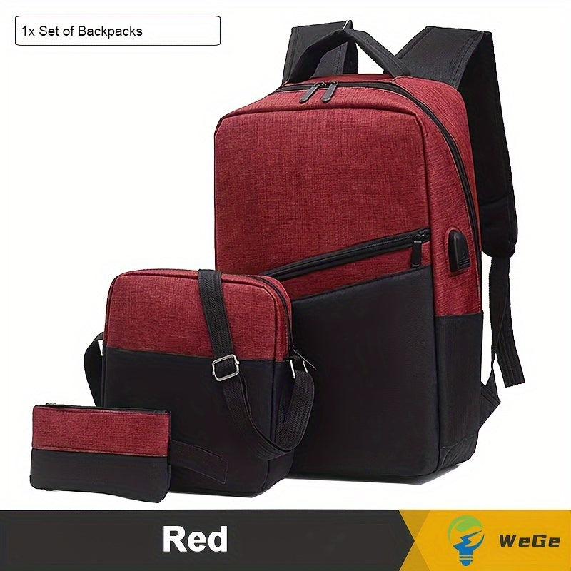 2-piece business travel backpack, multifunctional laptop backpack, laptop bag sent randomly