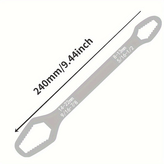 1pcuniversal Double End Torx Wrench - Precision Adjustable Tool With Wide Range 3-17mm - Enhances Your Toolbox With Versatility And Convenience Large Silver