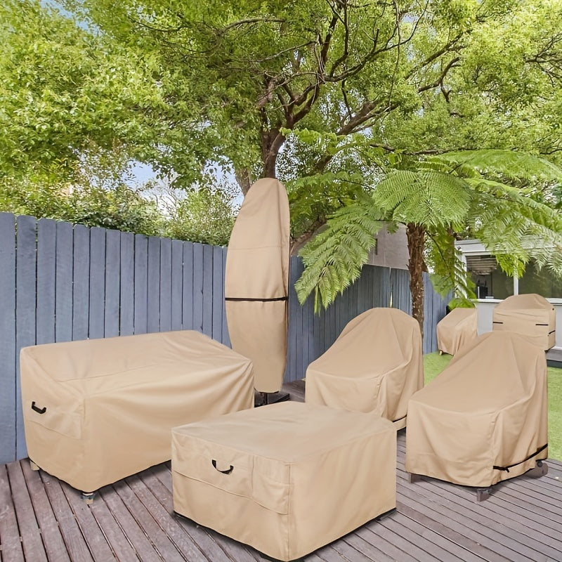 Waterproof 400D Polyester Patio Umbrella Cover with Zipper - Fits 90-120 Inch Cantilever and Market Umbrellas, Outdoor Furniture Protection