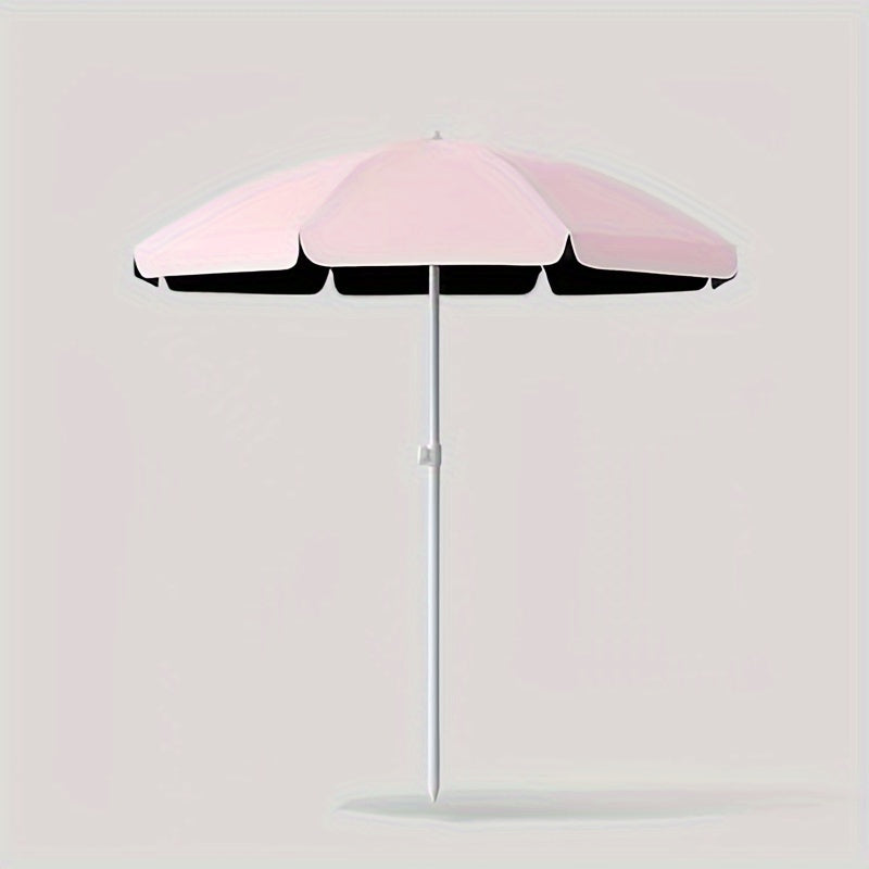 Modern Waterproof Outdoor Awning - Portable Round Patio Umbrella with UV Protection, Easy to Clean Vinyl Coating, Can be Used in Garden, Beach and Camping, No Power Required