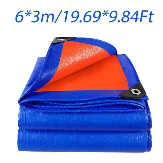 Heavy duty PE tarpaulin, reinforced waterproof tarpaulin with UV protection, multi-purpose emergency tarpaulin for outdoor camping, RV, yacht and home use
