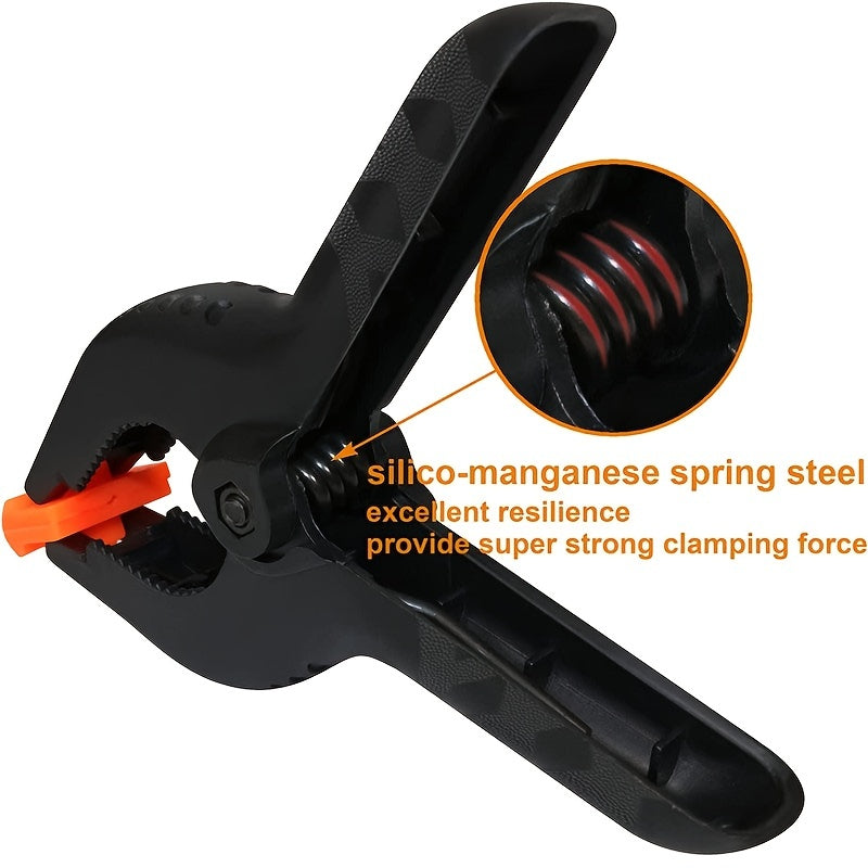 12pcs Spring Clips, 2" Small Backdrop Clips, Heavy Duty Plastic Clips, Spring Clips for Crafts, Backdrop Holders, Woodworking, Photography Studio