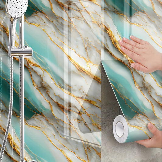 Marble wallpaper mural, abstract gold art background, peel and stick wall stickers, suitable for living room, bedroom, kitchen, waterproof and removable
