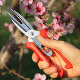 1pc Modern Stainless Steel Pruning Shears with Red Handles Dual Use for Flower and Fruit Pruning Garden Shears|Ergonomic Grip|Durable Garden Tool Garden Shears