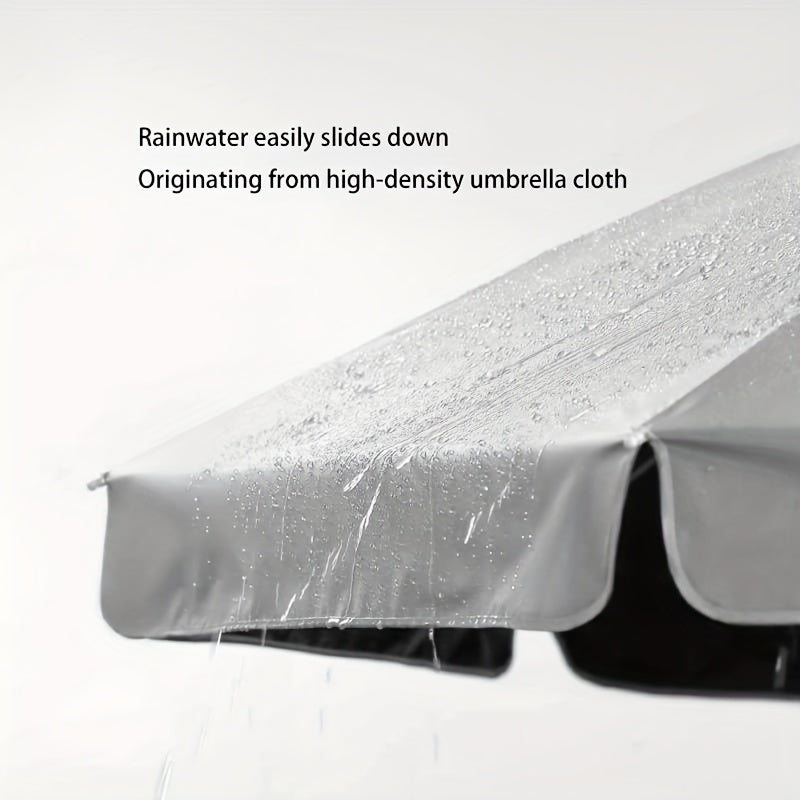 Modern Waterproof Outdoor Awning - Portable Round Patio Umbrella with UV Protection, Easy to Clean Vinyl Coating, Can be Used in Garden, Beach and Camping, No Power Required