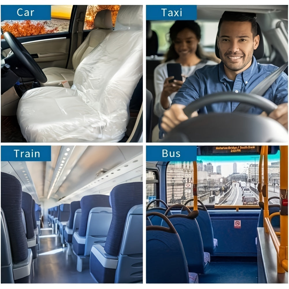 10 Pieces Disposable Car Seat Covers, Easy Care, Stain Resistant Protective Covers for Car Maintenance and Repair