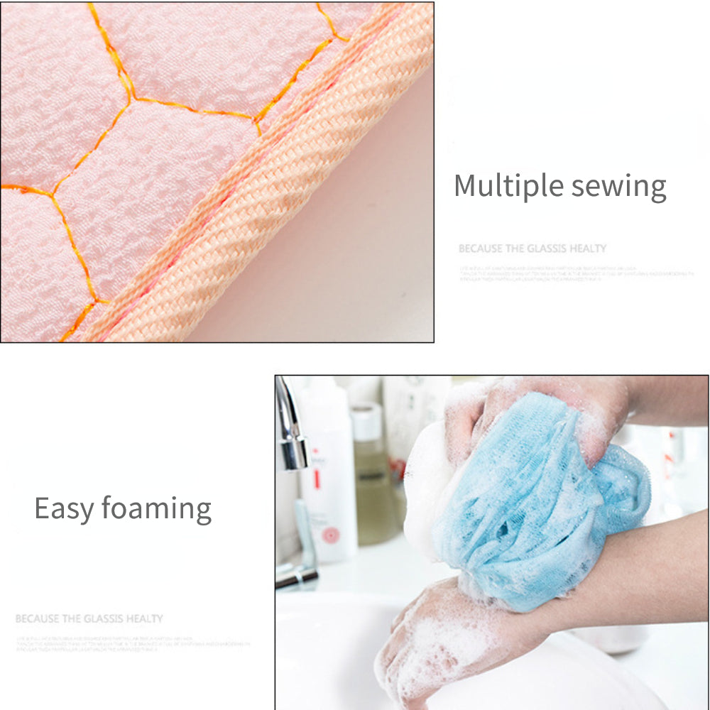 3 Pieces Exfoliating Bath Towel Set, 3 in 1 Back Bath Scrub, Body Cleansing Towel, Soft Bath Glove, Bath Ball Loofah, Exfoliating Skin Towel Bath Tool Set for Back Massage, Deep Body Cleansing, Home Bathroom Shower Scrub Tools,