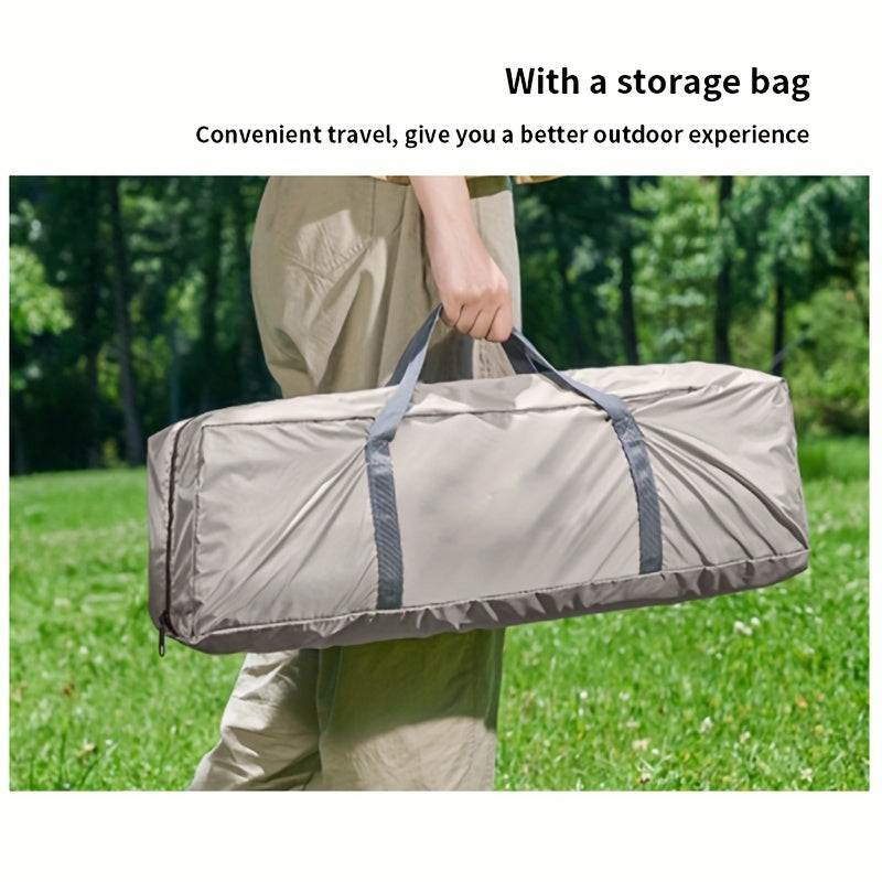 Portable Travel Picnic Sunshade - Waterproof and UV-resistant, Silver-coated fabric, Thickened poles, 82 inches high, Square eaves design, UPF>50, PU1000 - Great for camping, outdoor activities and family gatherings  300*292cm with accessories