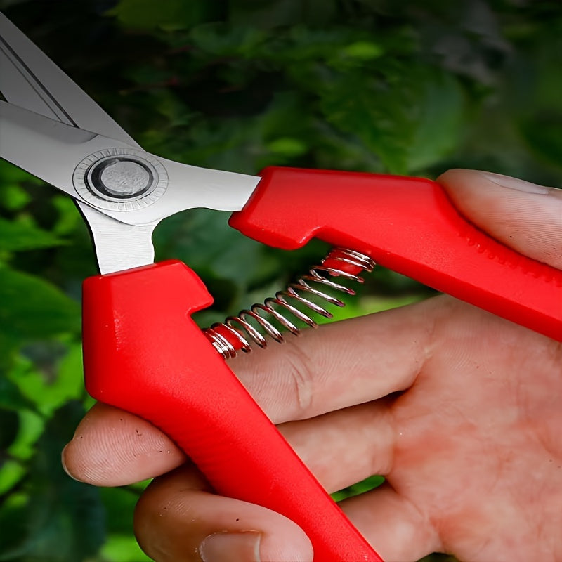 1 piece of premium ergonomic stainless steel garden shears - easy cutting, no batteries required, classic style, perfect for home gardening enthusiasts