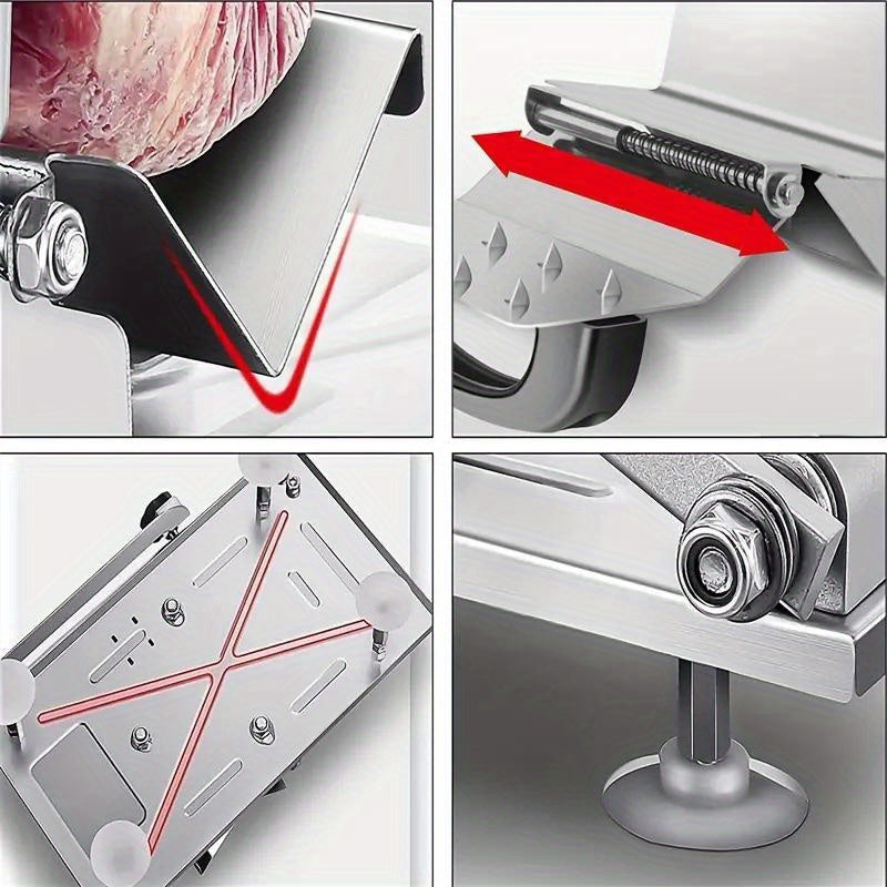 1 piece manual meat knife, adjustable thickness slicer for meat, fruits and vegetables. Perfect slicing tool for home cooking and grilling