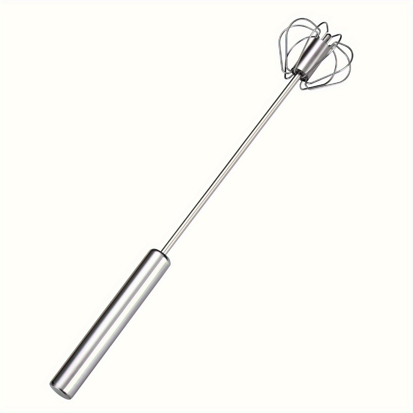 Stainless steel semi-automatic egg beater, kitchen baking tools, stainless steel manual push-type egg beater for restaurants