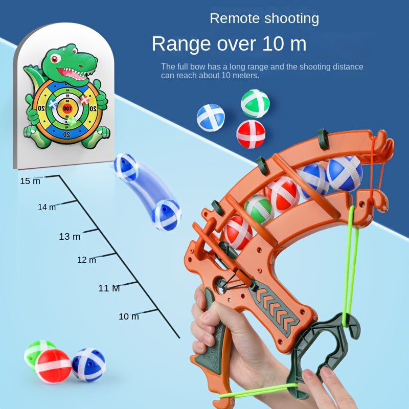 Dinosaur ball gun Squirrel sticky ball toy Hang on the wall Bow and arrow throwing disc Sticky ball toy