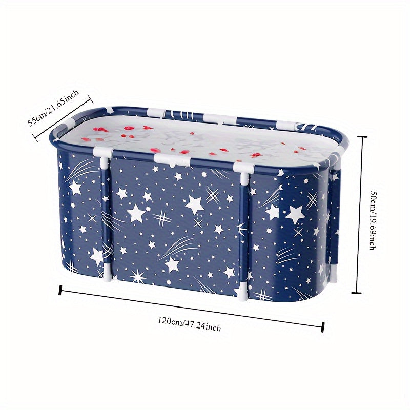Portable Spa Bath with Seat and Air Pump - Foldable, Space Saving Design with Back Support - Ideal Christmas and Halloween Gift for Family Use