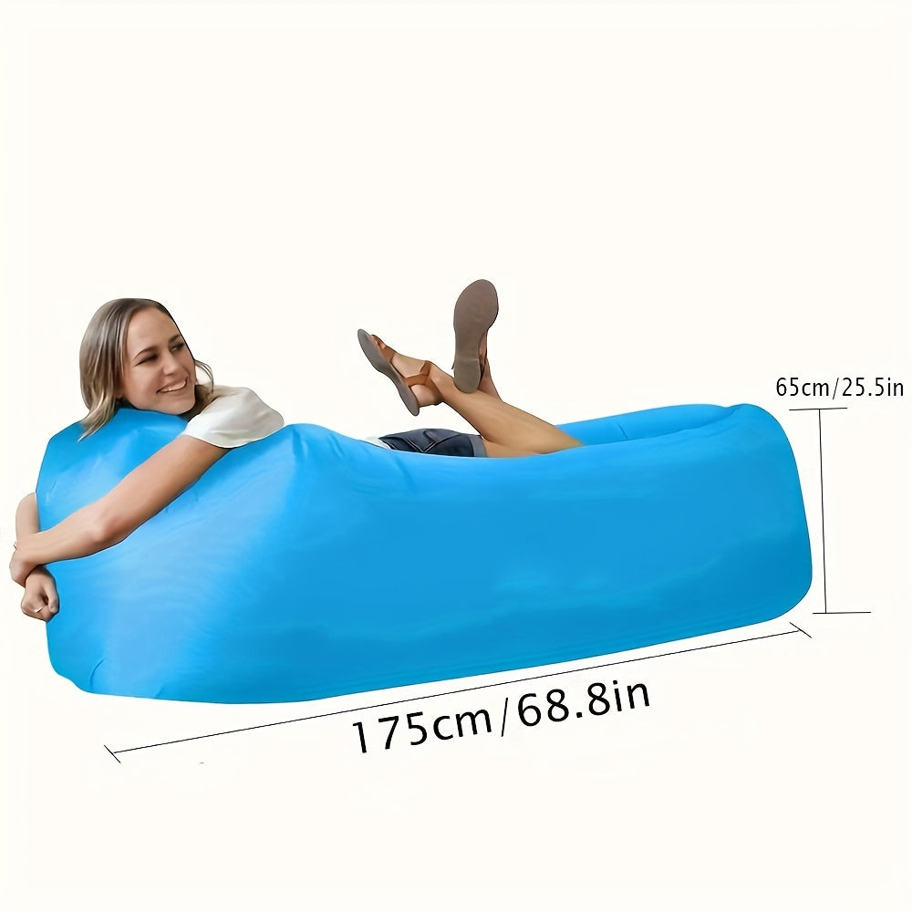 Portable Self-Inflating Air Lounger - Waterproof, Leak-Proof & Easy Setup - Ideal for Backyard, Beach, Camping, Picnics, Music Festivals & Hiking