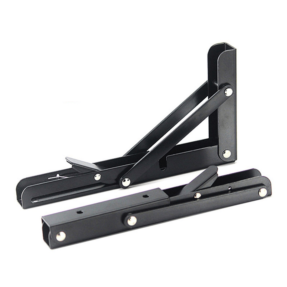 2 Pieces Heavy Duty Folding Shelves with Adjustable Angle - 90° Decorative Table and High Quality Metal Wall Mount Storage Bracket