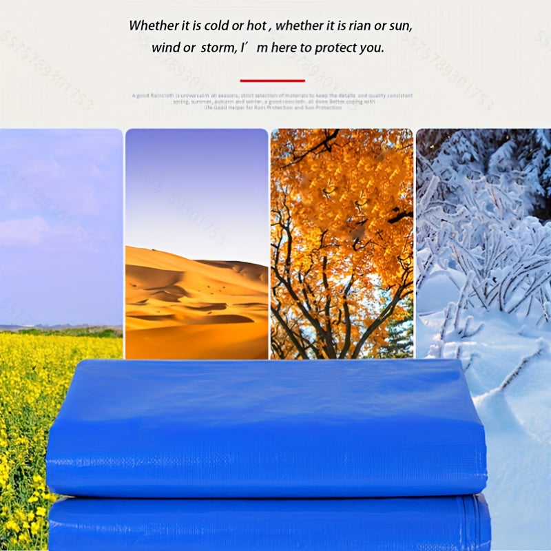 Heavy duty PE tarpaulin, reinforced waterproof tarpaulin with UV protection, multi-purpose emergency tarpaulin for outdoor camping, RV, yacht and home use