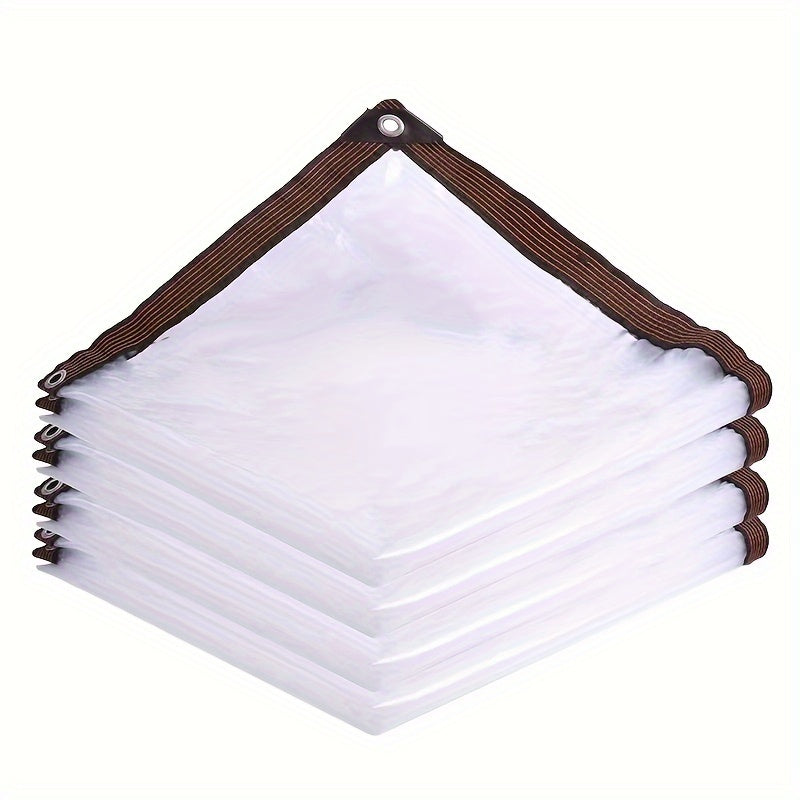 2*3m Waterproof Clear Tarp for Garden, Balcony, Greenhouse - 1pc Durable Plastic Tarp with UV Protection - Ideal for Succulents, Plants Cover, Kennel Roofing, Rainproof and Dustproof Transparent Canopy Cloth