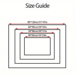 1Pc Vintage Floral & Plaid Pattern Doormat Durable Polyester