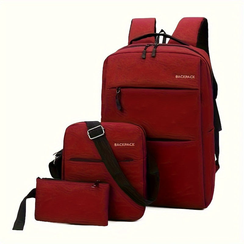 2 Piece Travel Laptop Backpack Set, Durable Computer Bag