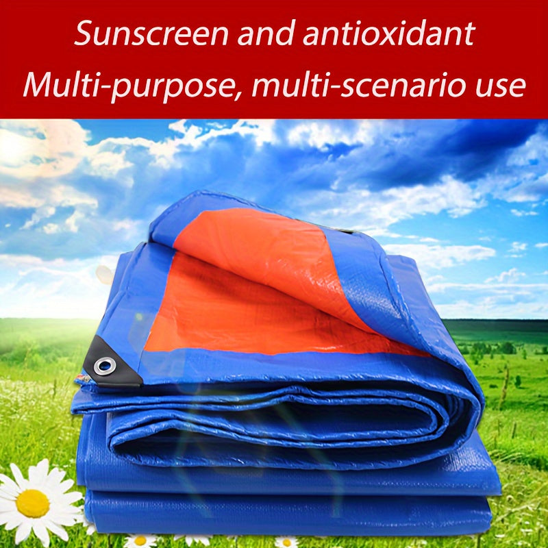 Heavy duty PE tarpaulin, reinforced waterproof tarpaulin with UV protection, multi-purpose emergency tarpaulin for outdoor camping, RV, yacht and home use
