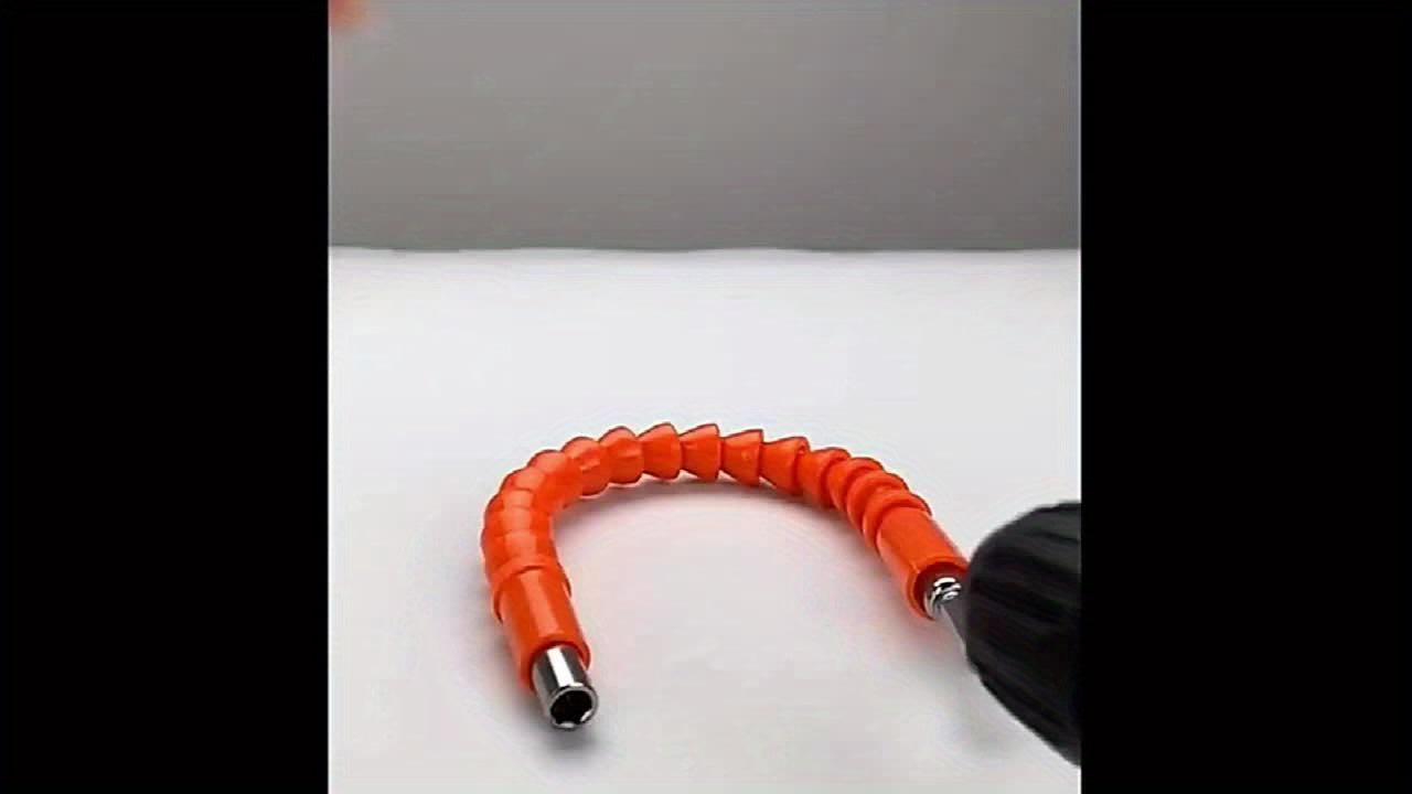1-piece orange drill flexible shaft adapter - Sturdy universal joint for tight spaces - Multifunctional screwdriver extension bracket with safety connecting rod