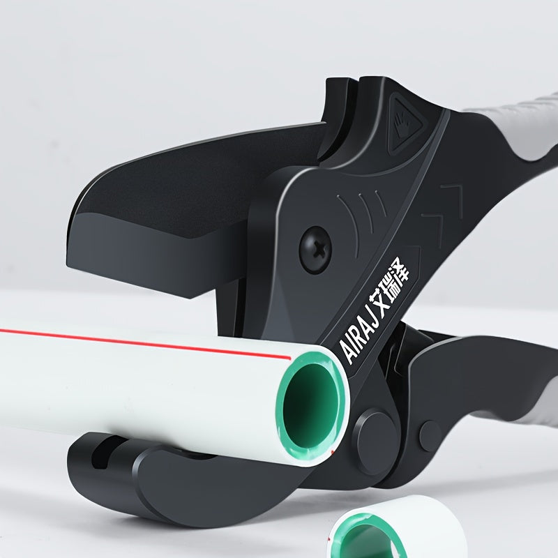 1pcAIRAJ Heavy Duty Ratchet PVC Pipe Cutter: Suitable for PVC, PPR, PE, PEX, Plastic
