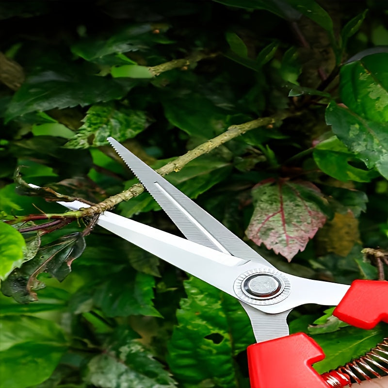 1 piece of premium ergonomic stainless steel garden shears - easy cutting, no batteries required, classic style, perfect for home gardening enthusiasts